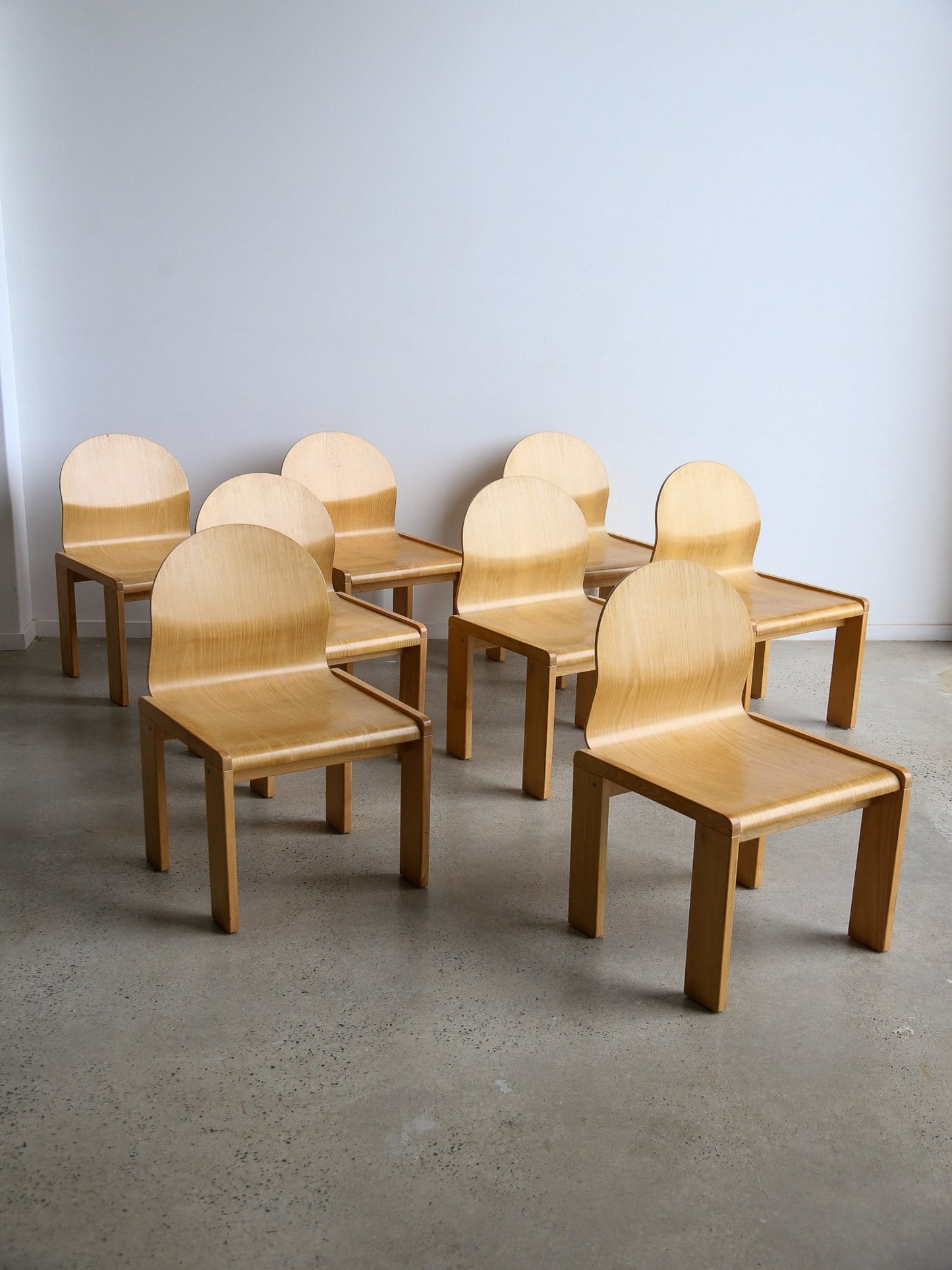 1970s Dining Chairs by Afra & Tobia Scarpa, Set of Eight - Lumini Collections