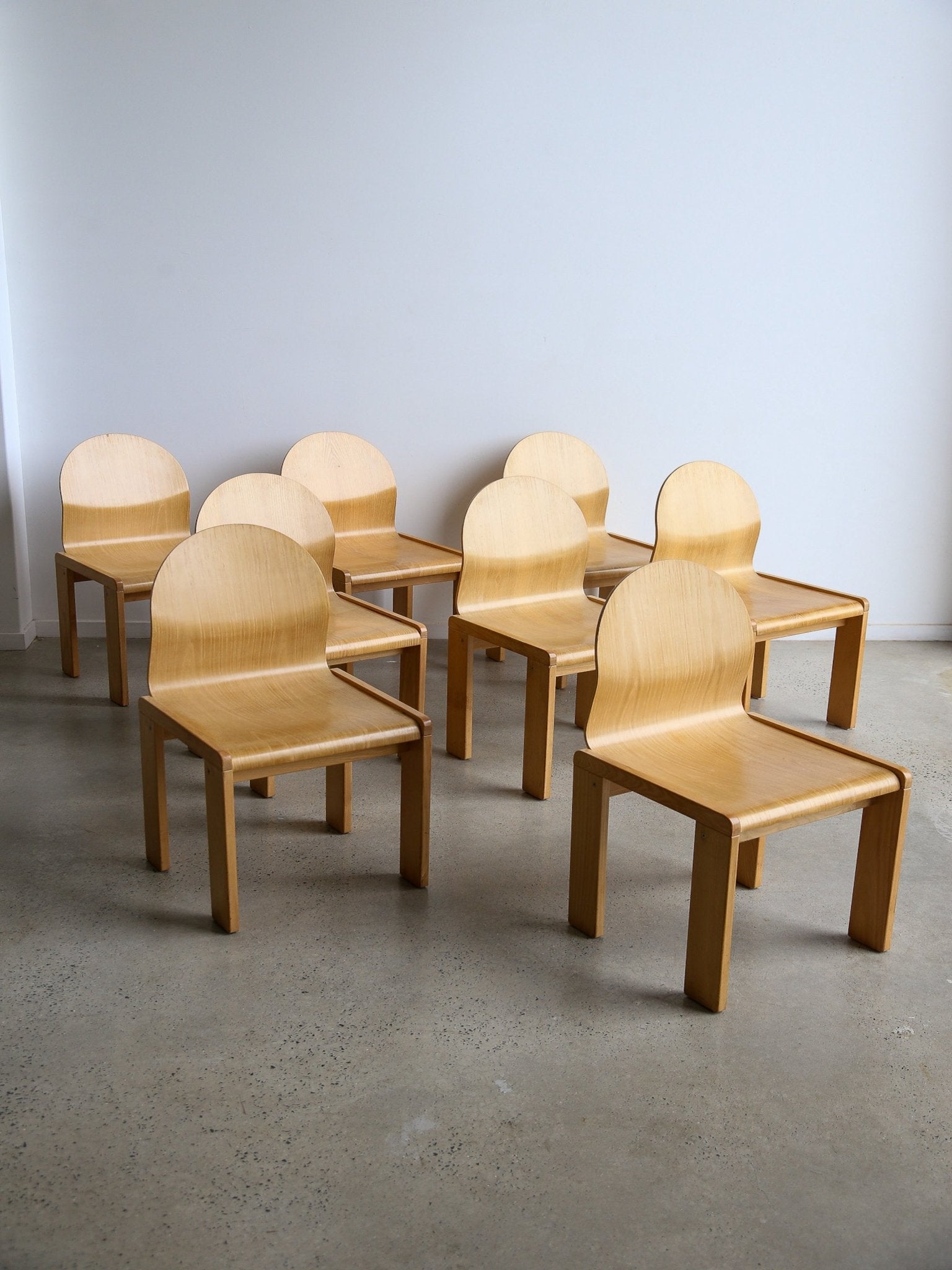 1970s Dining Chairs by Afra & Tobia Scarpa, Set of Eight - Lumini Collections