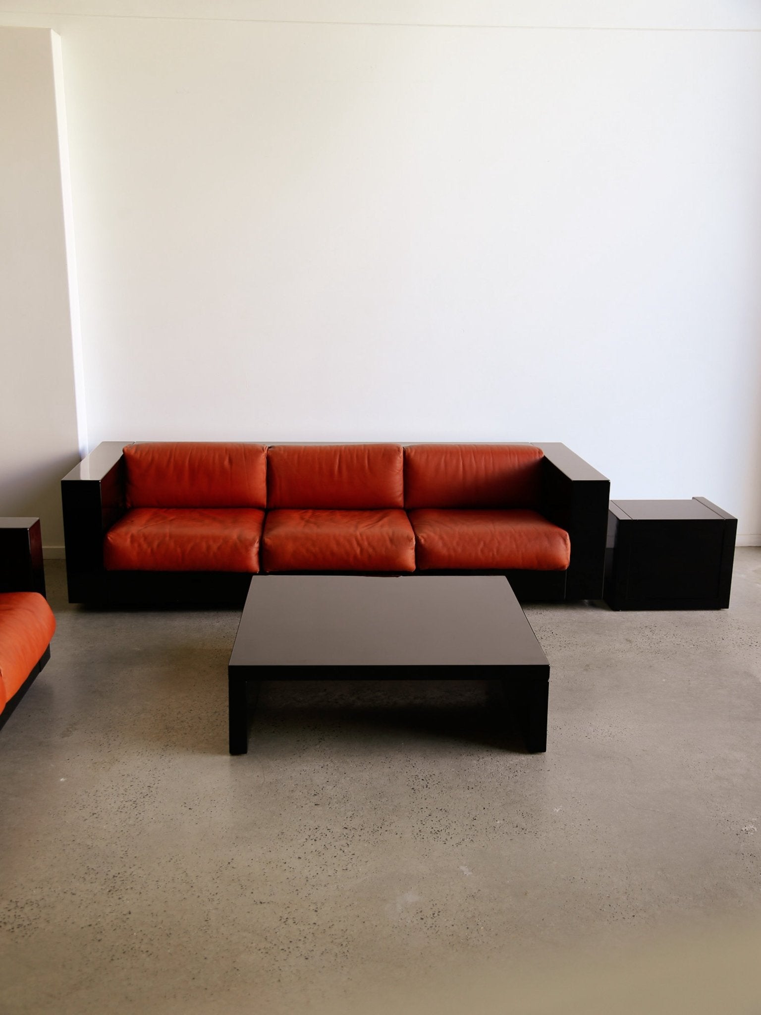 Massimo Vignelli for Poltronova Saratoga sofa set & coffee table - Lumini Collections
