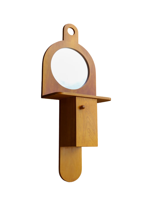 Rare 1970s Tempus mirror cabinet by Ettore Sottsass for Poltronova. Iconic Italian vintage design with storage, collectible and functional.