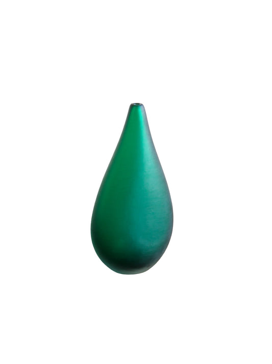 Salviati Murano Green Satin Glass Vase, Italy 1970s - Lumini Collections