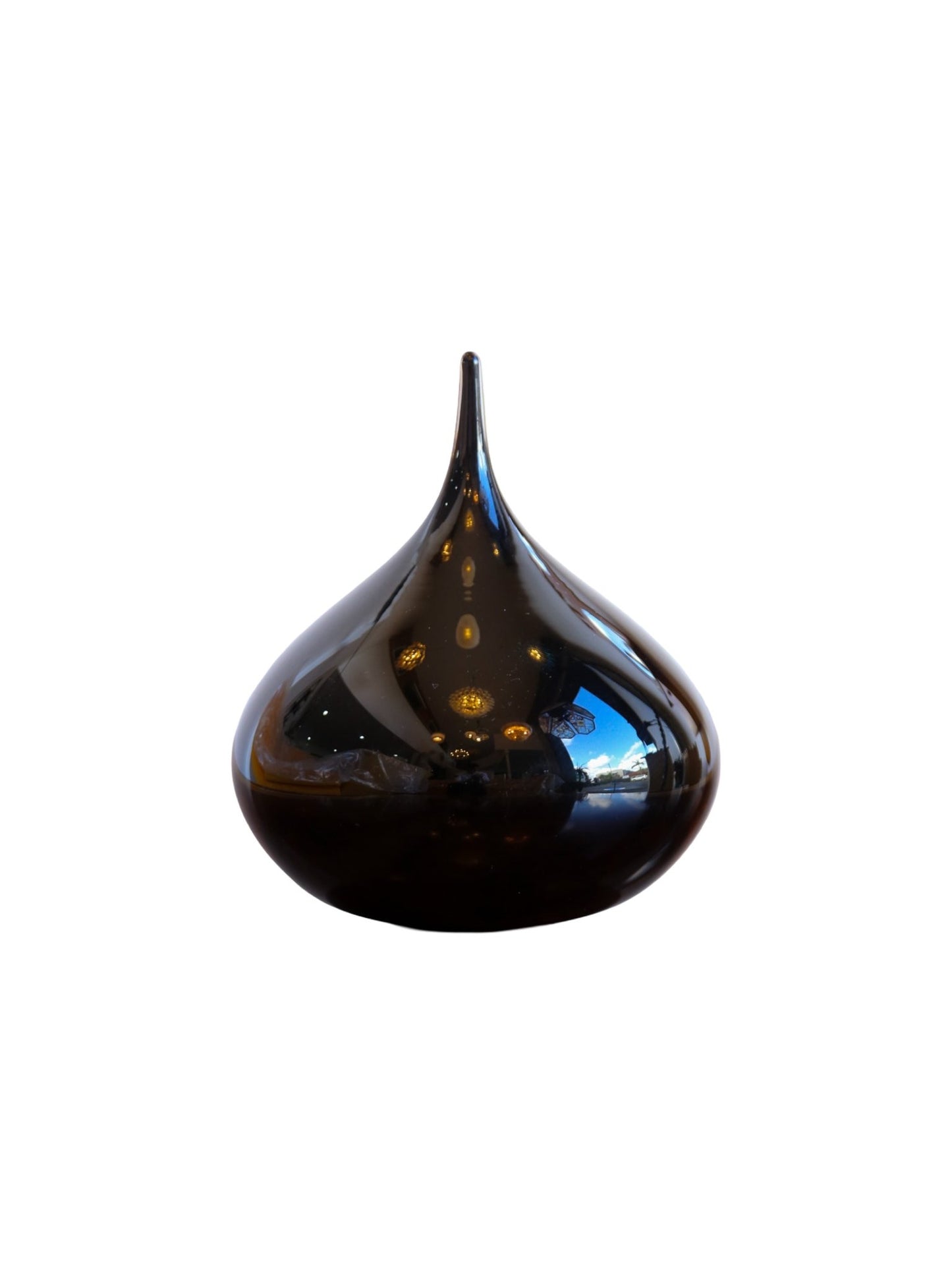 Black Murano Glass Sculptural Vase, Italy 1970s - Lumini Collections