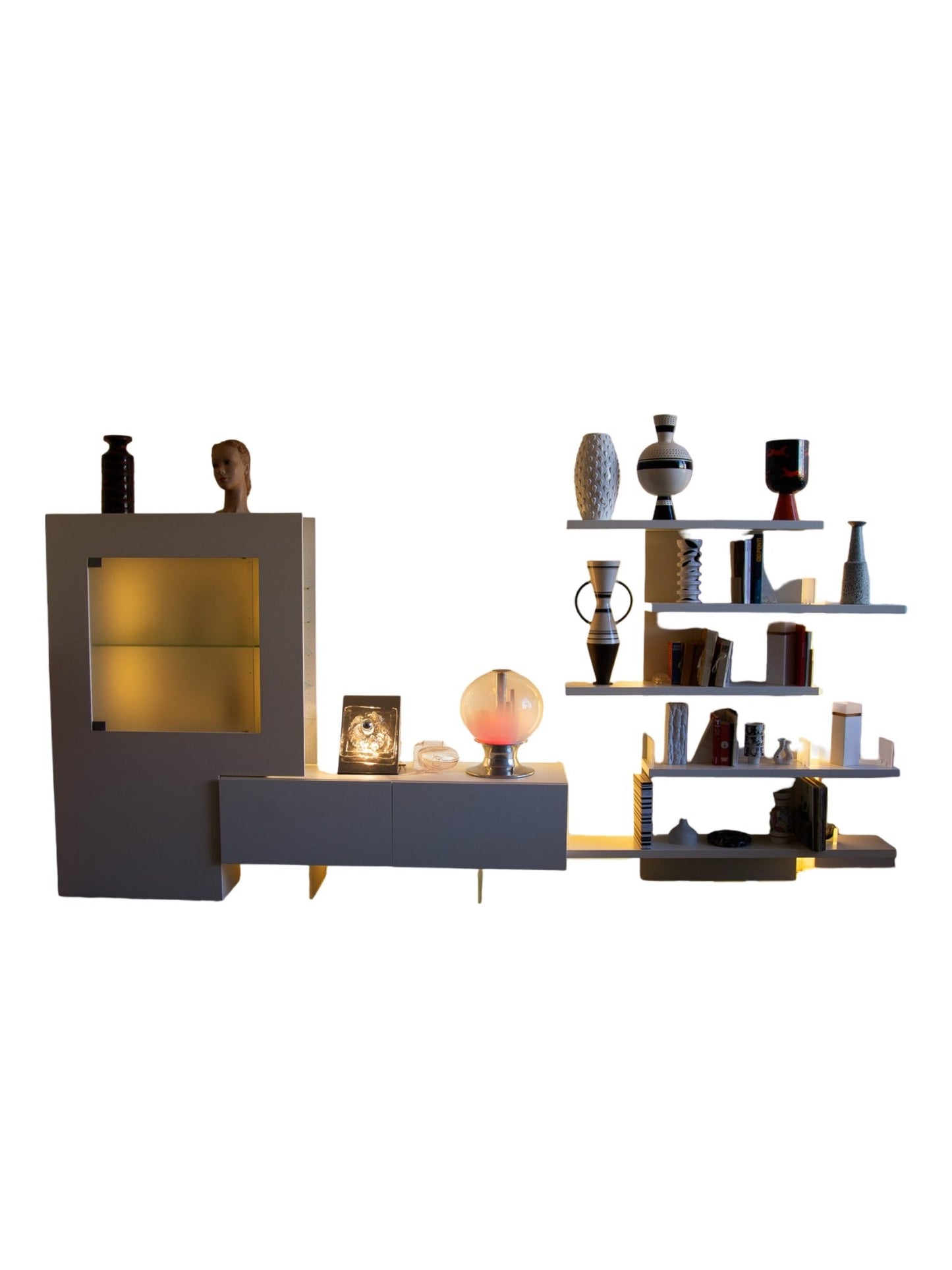 Acerbis Wall Unit and Cabinet System, Italy - Lumini Collections