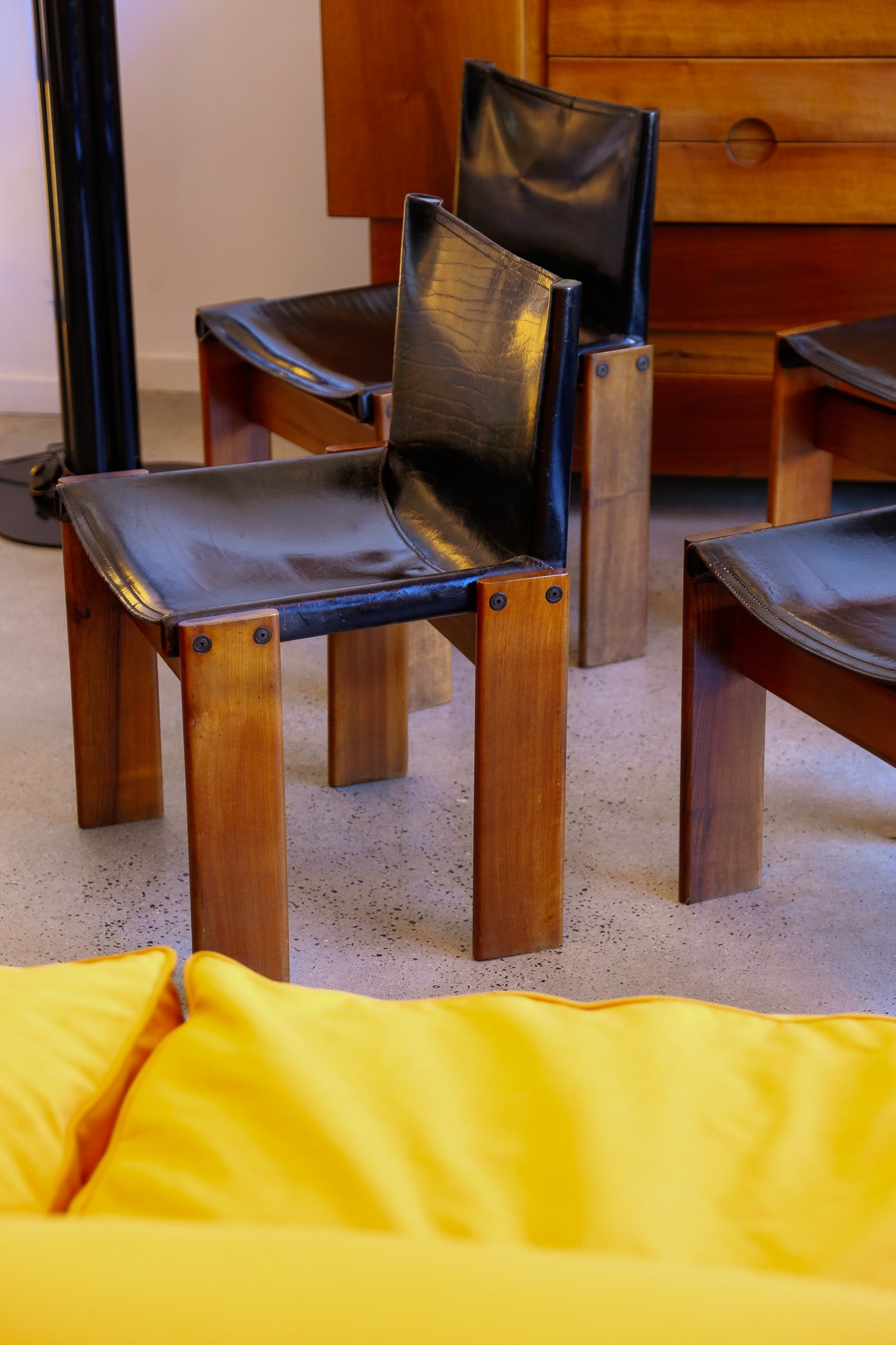Afra & Tobia Scarpa Monk Chairs for Molteni, 1974 - Lumini Collections