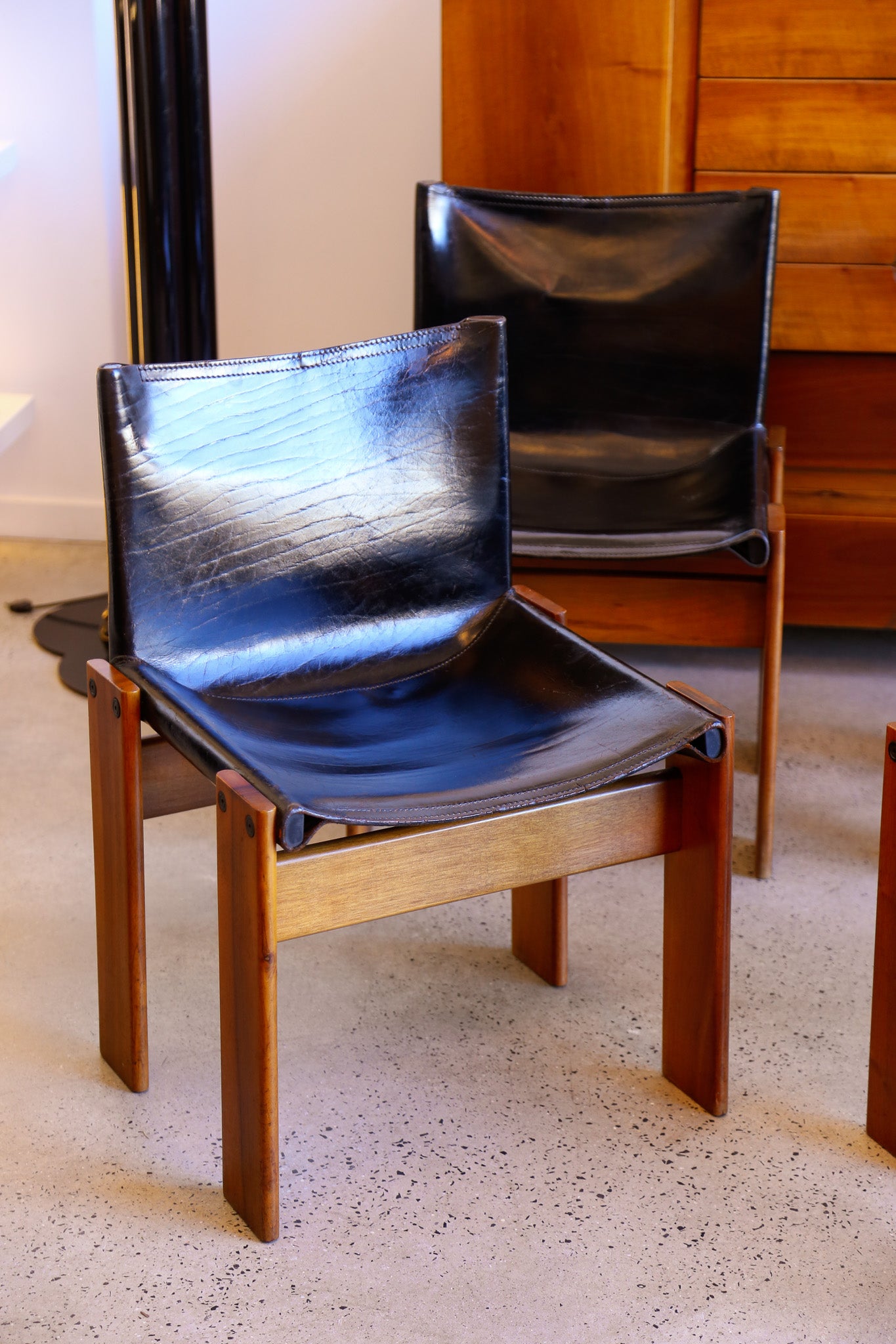 Afra & Tobia Scarpa Monk Chairs for Molteni, 1974 - Lumini Collections