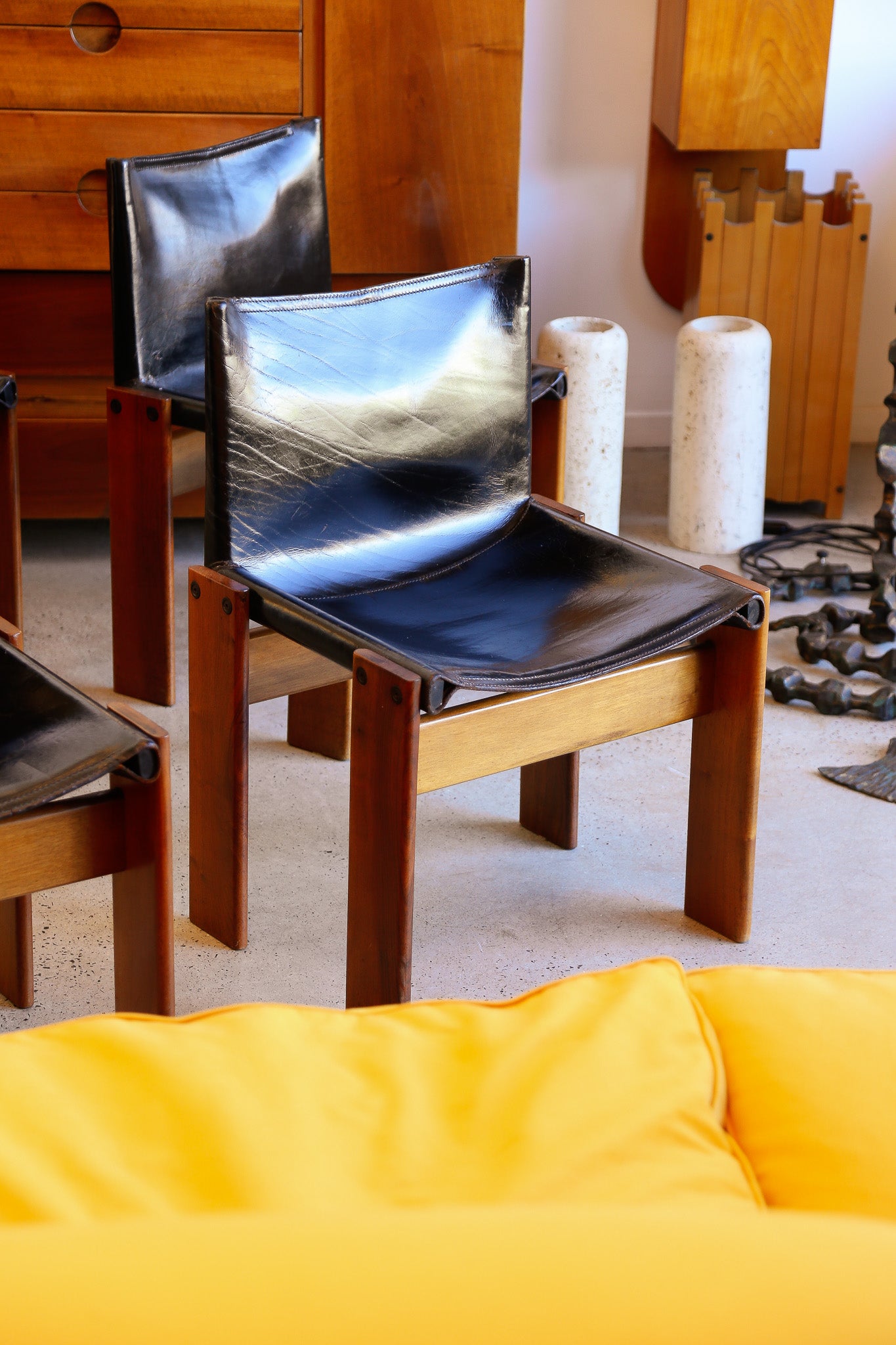 Afra & Tobia Scarpa Monk Chairs for Molteni, 1974 - Lumini Collections