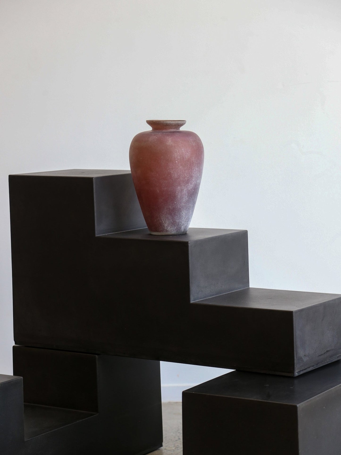 Archimede Seguso Murano Scavo Glass Vase, Italy 1960s - Lumini Collections