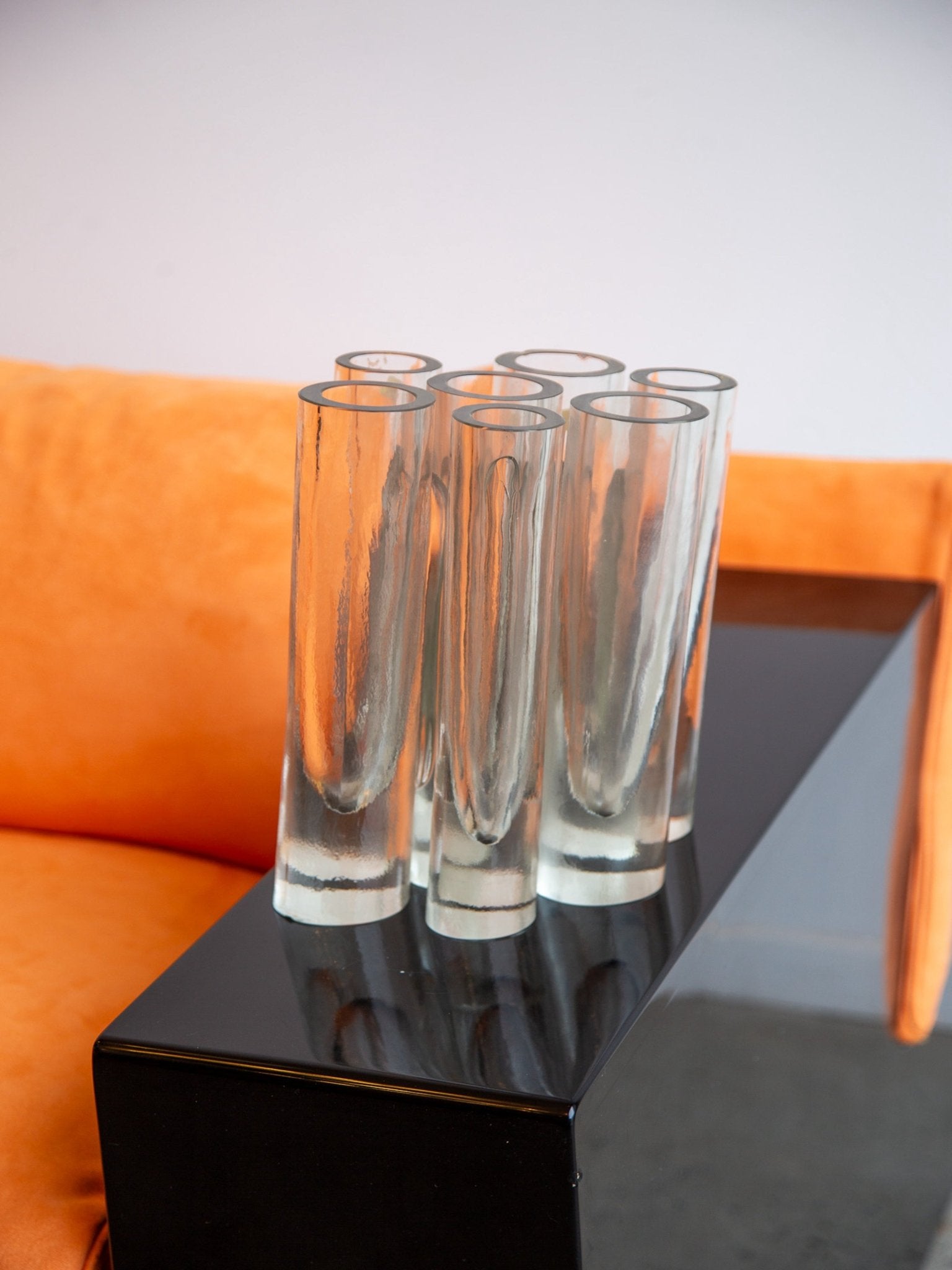 Barbini Murano sculptural vase in clear glass, Italy 1970s - Lumini Collections