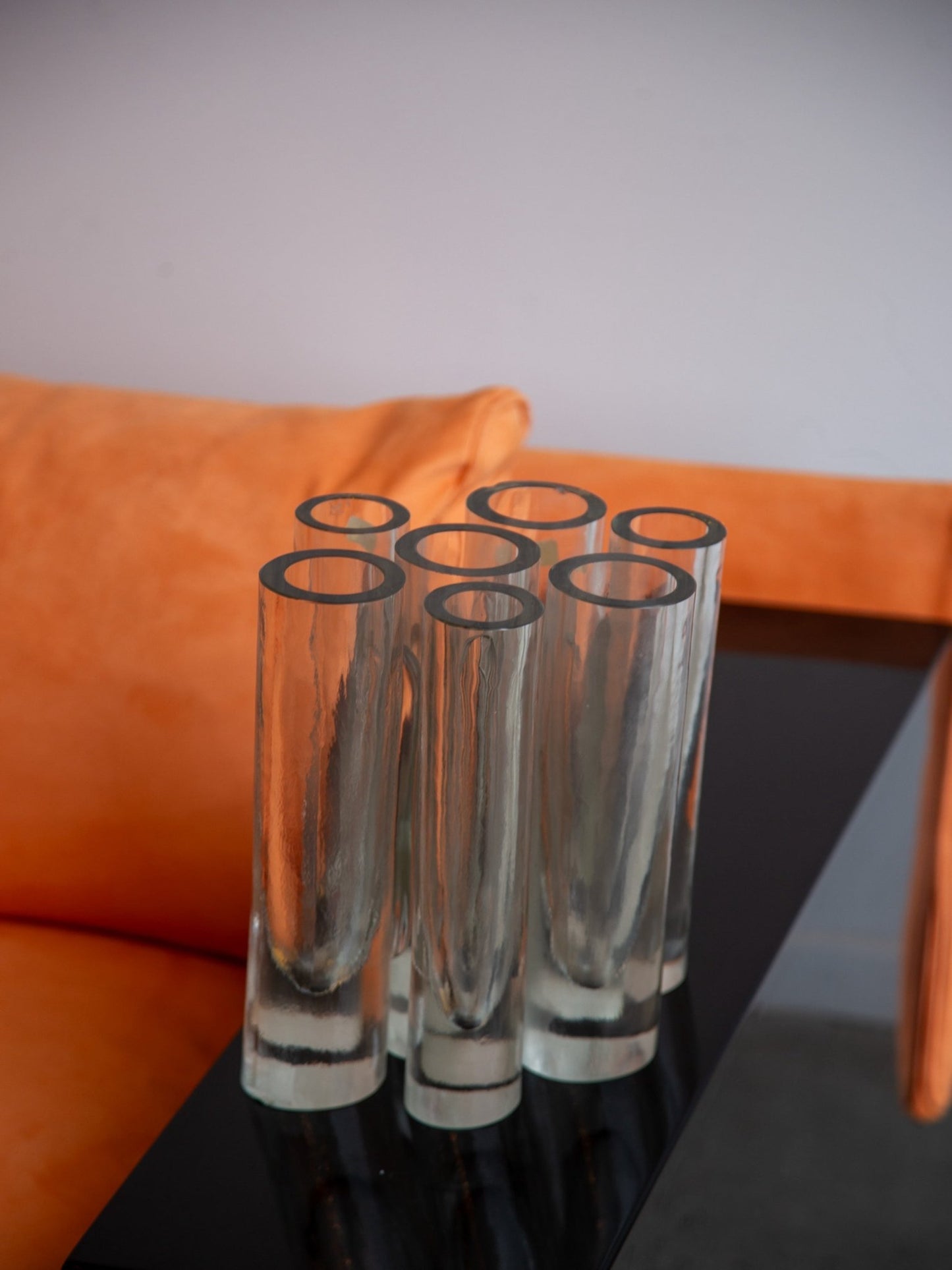 Barbini Murano sculptural vase in clear glass, Italy 1970s - Lumini Collections