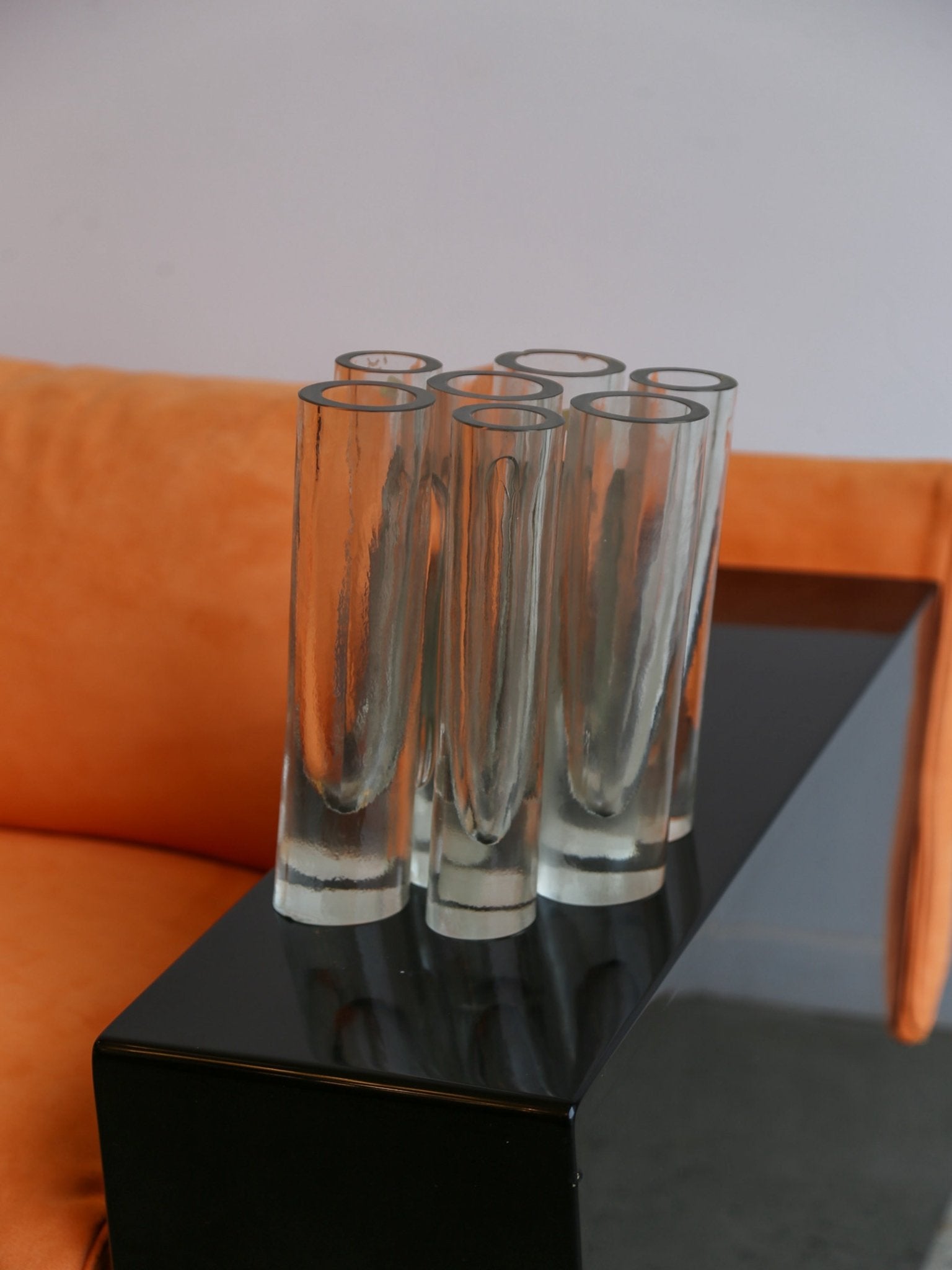 Barbini Murano sculptural vase in clear glass, Italy 1970s - Lumini Collections