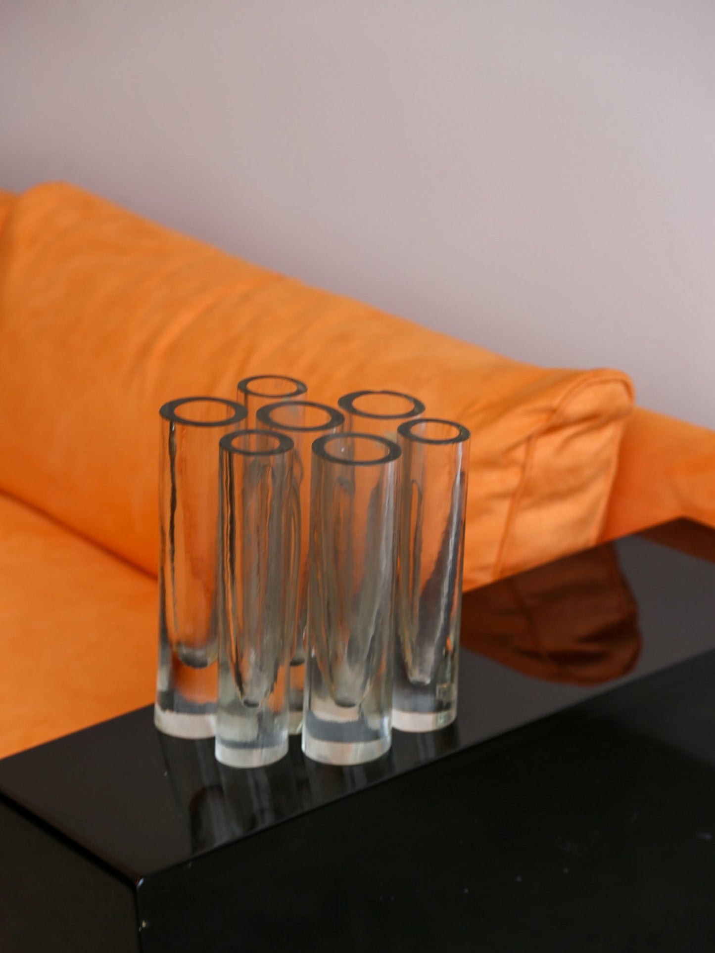 Barbini Murano sculptural vase in clear glass, Italy 1970s - Lumini Collections