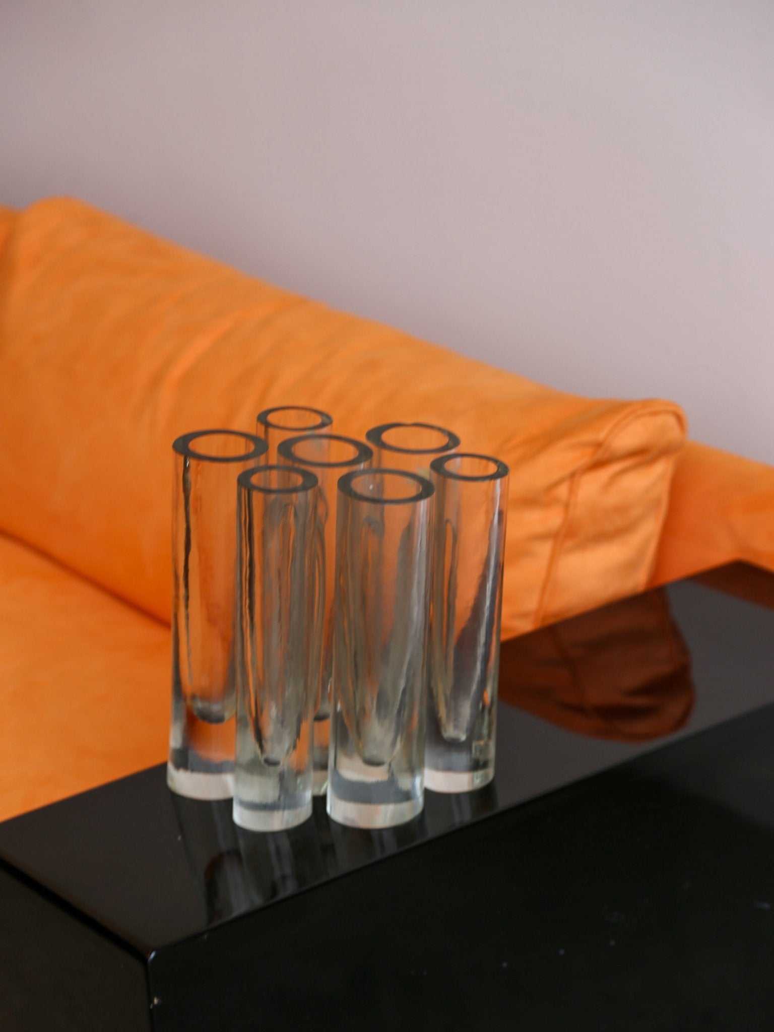 Barbini Murano sculptural vase in clear glass, Italy 1970s - Lumini Collections