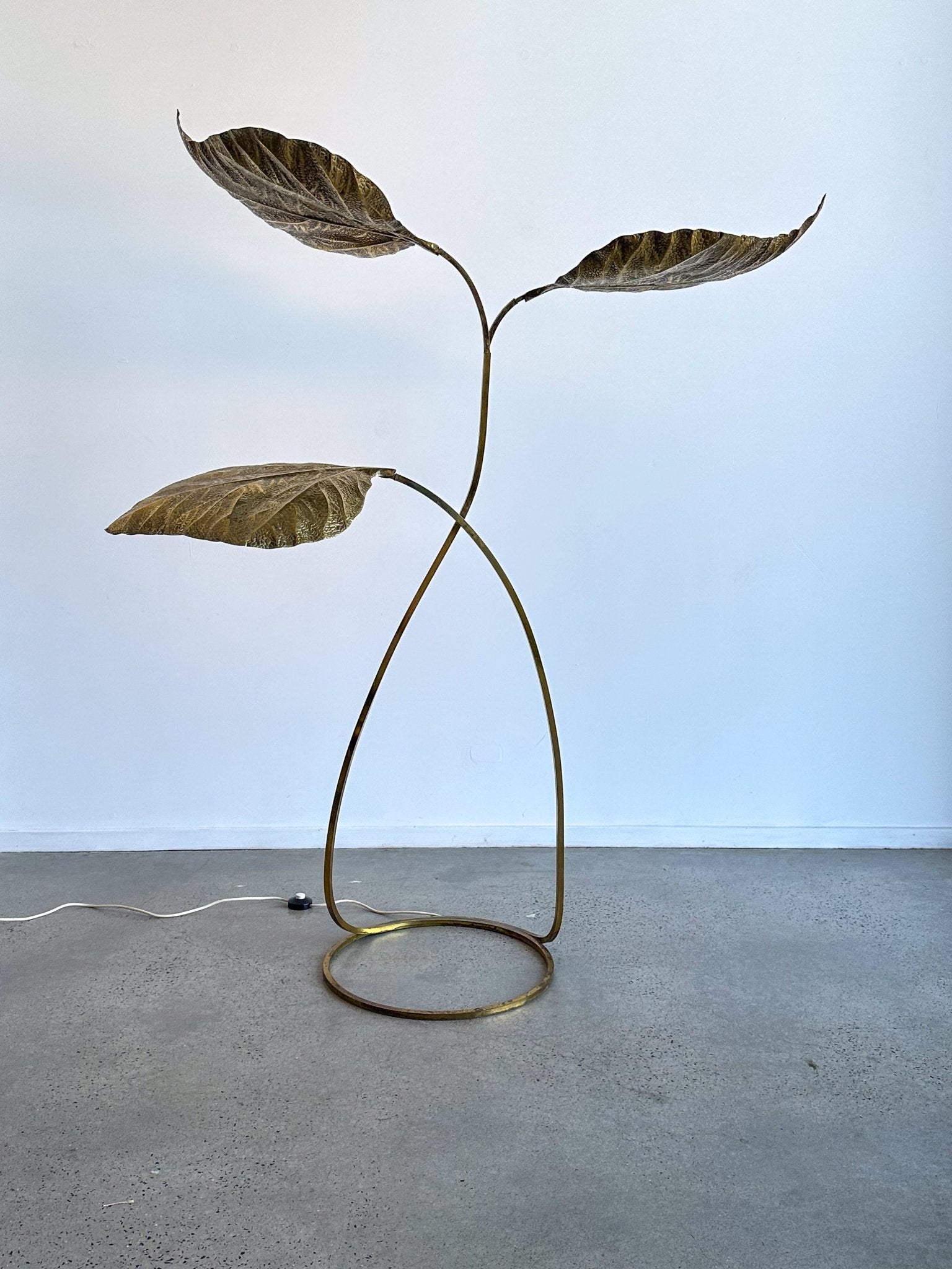 Carlo Giorgi for Bottega Gadda Rabarbaro Brass Three Leaf Floor Lamp - Lumini Collections