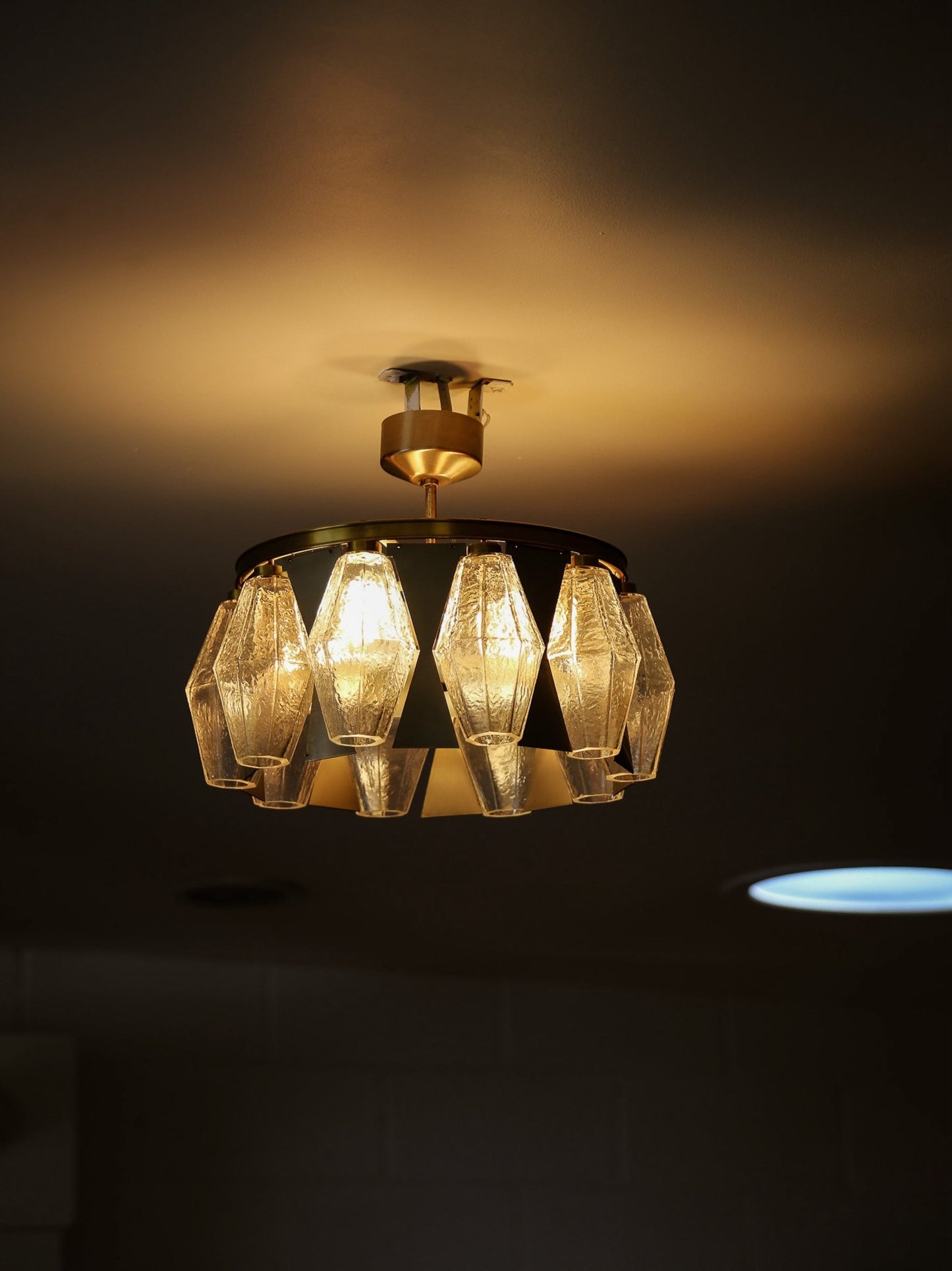 Carlo Scarpa Poliedri Glass Pendant Lamp, Italy, 1960s - Lumini Collections