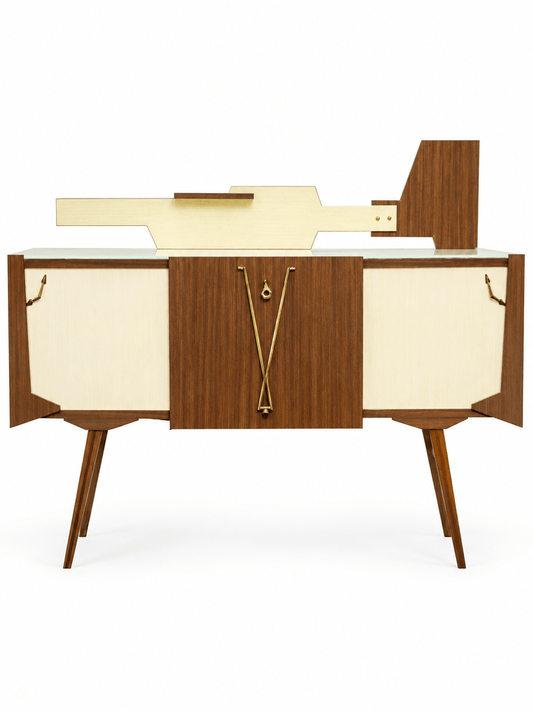 Italian Mid-Century Modern Sideboard With Bar Cabinet, 1960s - Lumini Collections