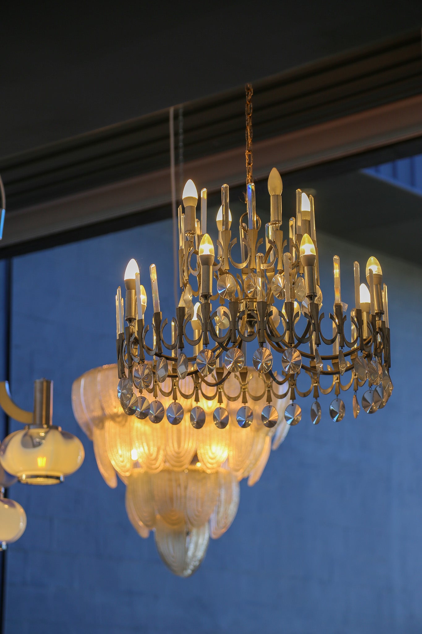 Crystal Chandelier by Gaetano Sciolari, Italy 1960 - Lumini Collections