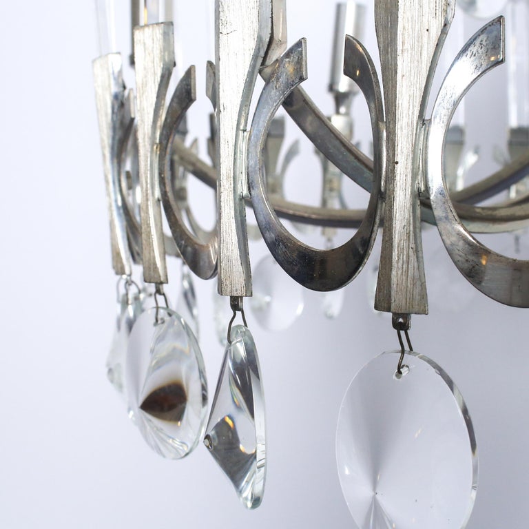 Crystal Chandelier by Gaetano Sciolari, Italy 1960 - Lumini Collections