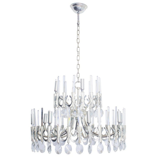 Crystal Chandelier by Gaetano Sciolari, Italy 1960 - Lumini Collections