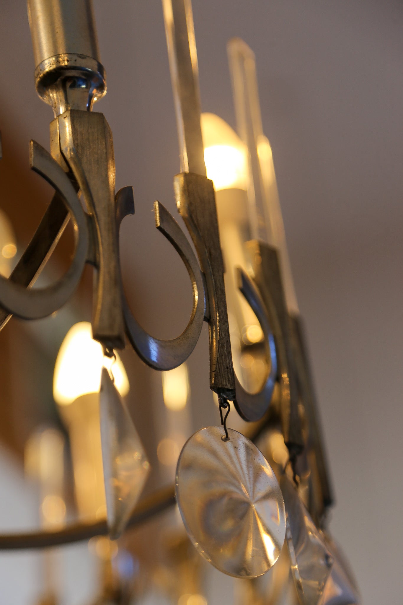 Crystal Chandelier by Gaetano Sciolari, Italy 1960 - Lumini Collections