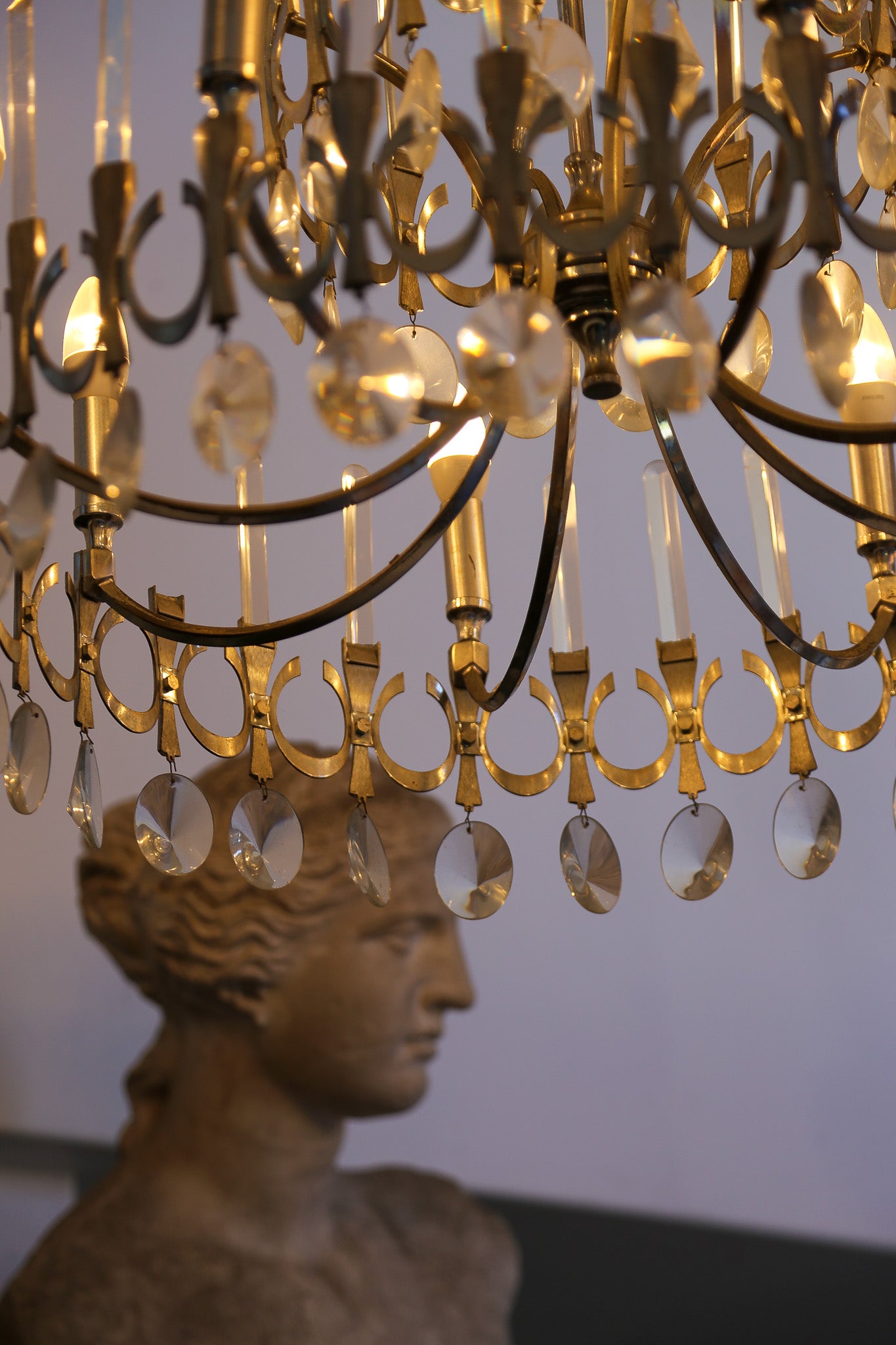 Crystal Chandelier by Gaetano Sciolari, Italy 1960 - Lumini Collections