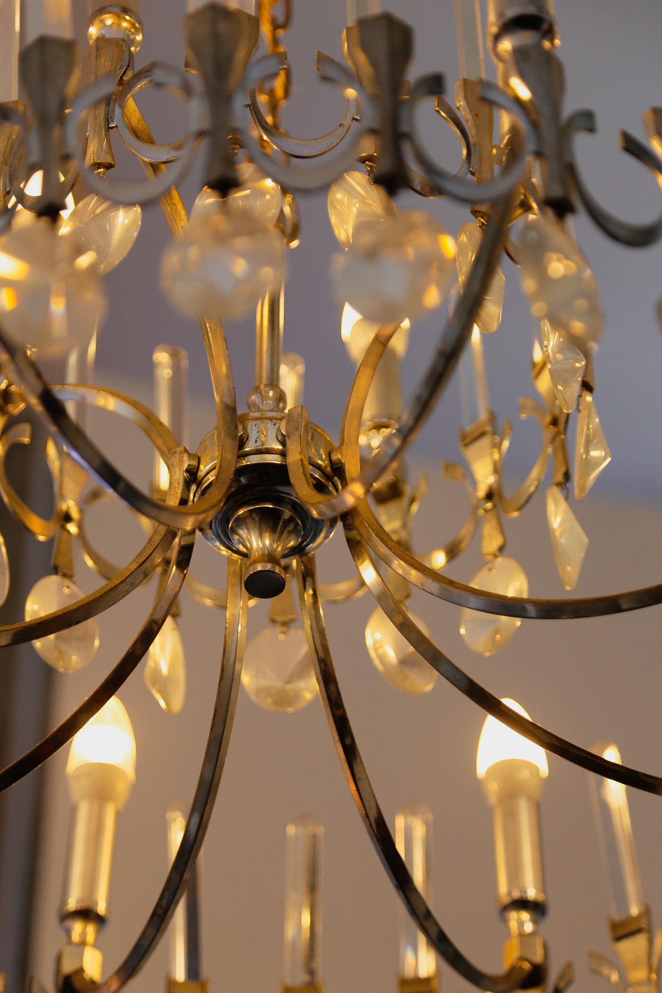 Crystal Chandelier by Gaetano Sciolari, Italy 1960 - Lumini Collections