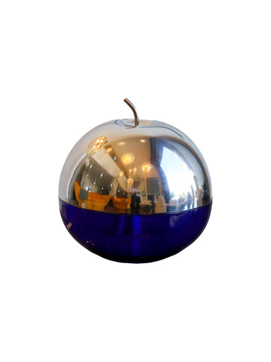 Ettore Sottsass “Mela” Aluminium and Cobalt Glass Object, Italy 1950s - Lumini Collections