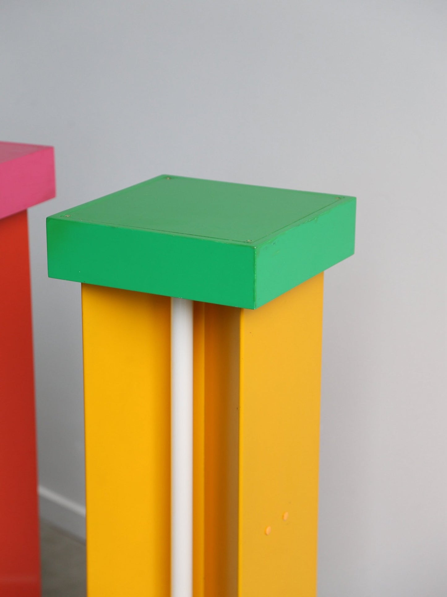 Ettore Sottsass custom floor lamp pedestals for Brionvega shop, Milan - Lumini Collections