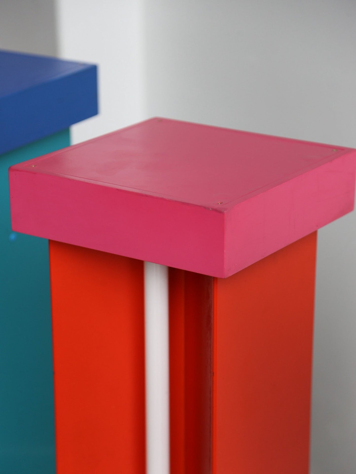 Ettore Sottsass custom floor lamp pedestals for Brionvega shop, Milan - Lumini Collections