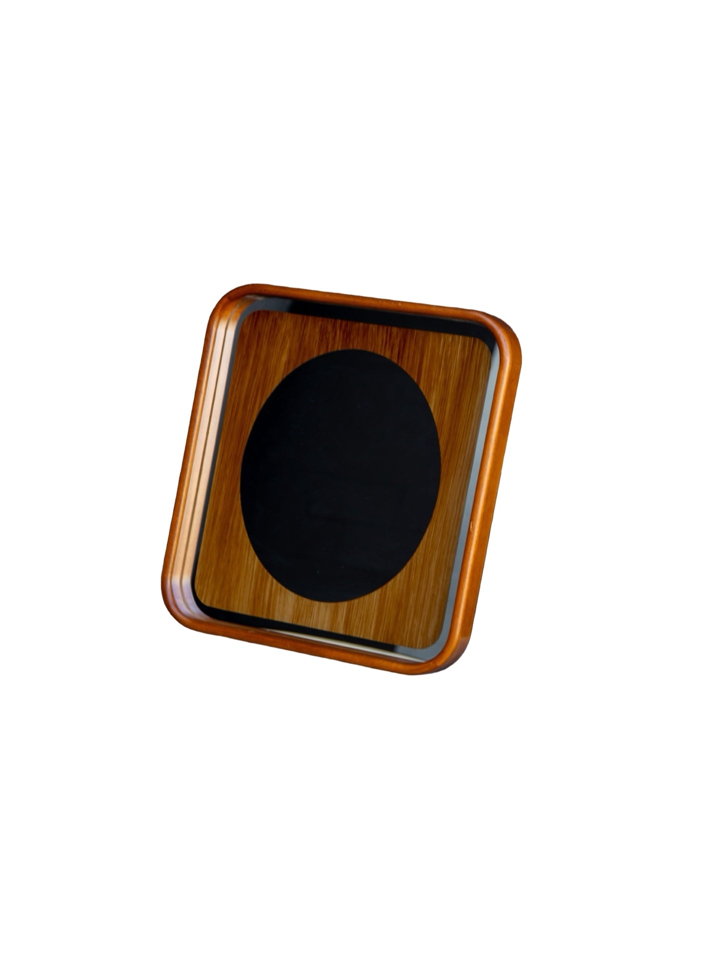 Fontana Arte Italian Wall Mirror with Timber Frame, 1980s - Lumini Collections