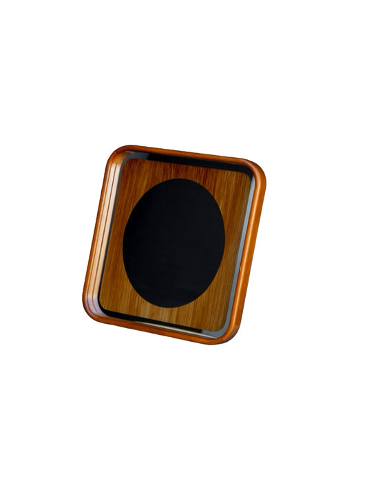 Fontana Arte Italian Wall Mirror with Timber Frame, 1980s - Lumini Collections