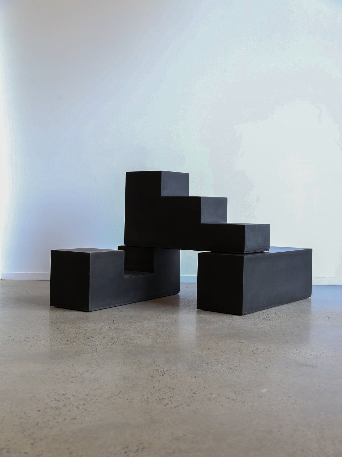 " Gli Scacchi " by Mario Bellini for B&B Italia Modular Black Coffee Table - Lumini Collections