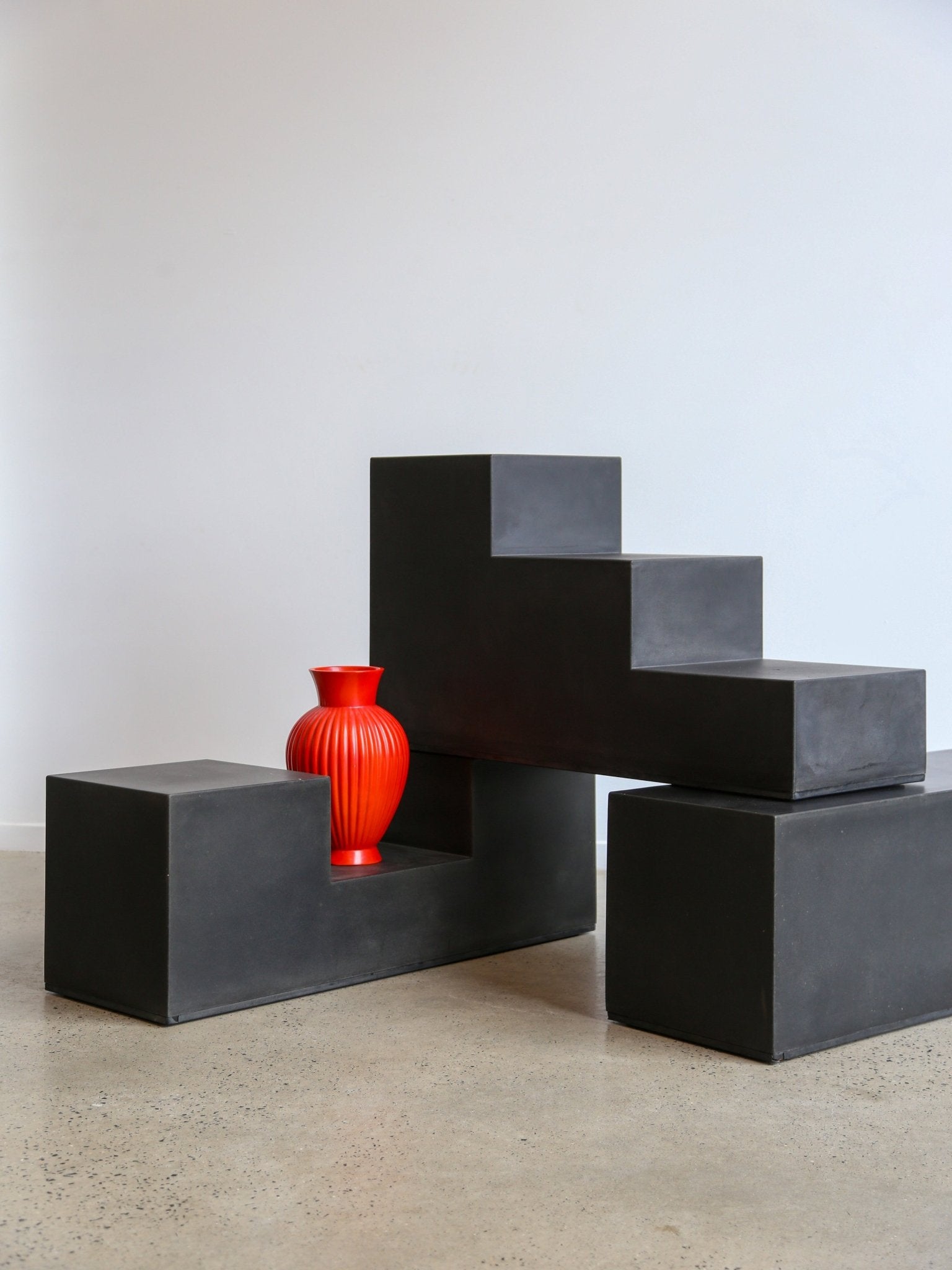 " Gli Scacchi " by Mario Bellini for B&B Italia Modular Black Coffee Table - Lumini Collections