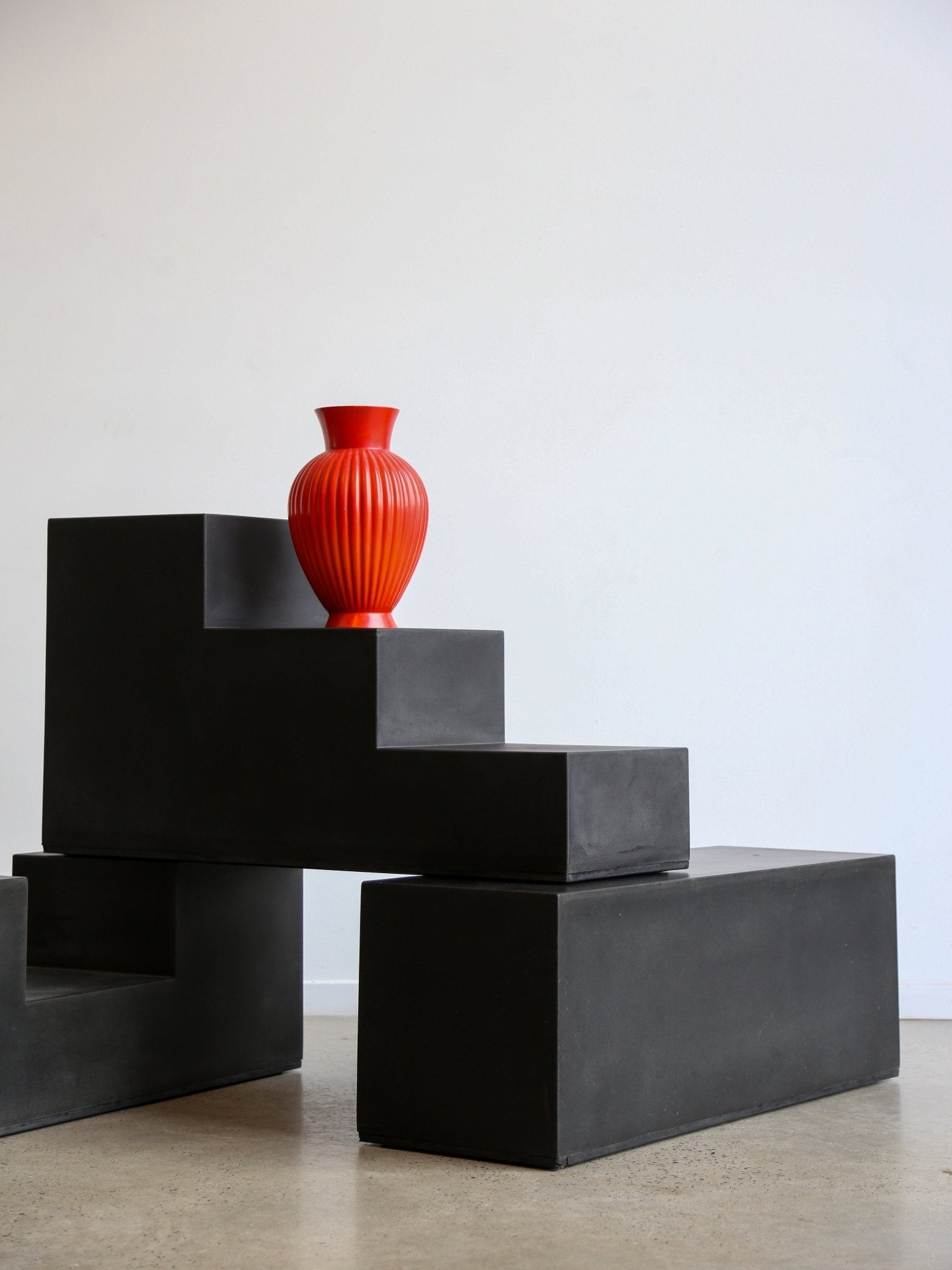 " Gli Scacchi " by Mario Bellini for B&B Italia Modular Black Coffee Table - Lumini Collections