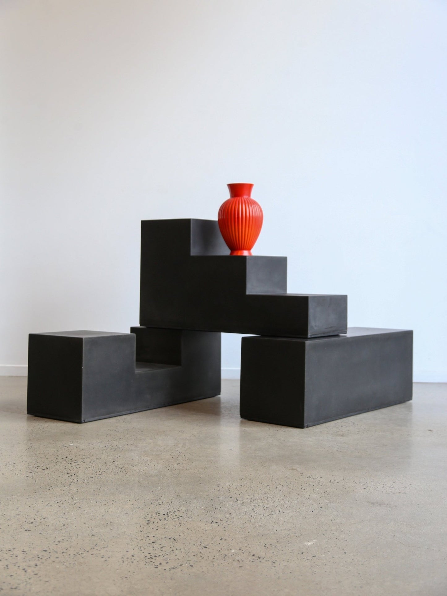 " Gli Scacchi " by Mario Bellini for B&B Italia Modular Black Coffee Table - Lumini Collections
