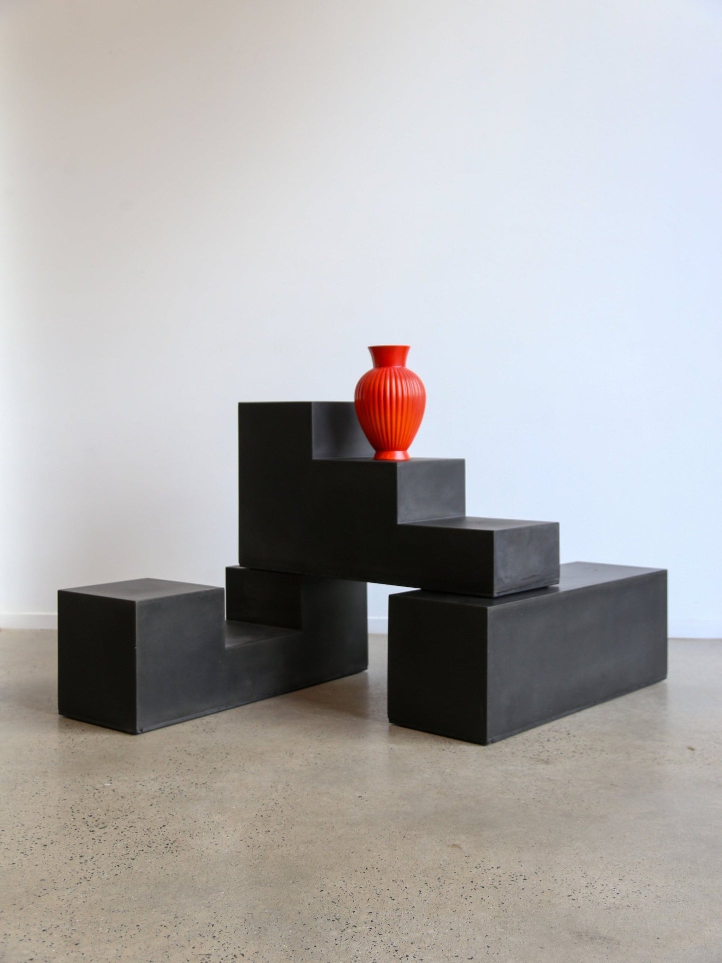 " Gli Scacchi " by Mario Bellini for B&B Italia Modular Black Coffee Table - Lumini Collections