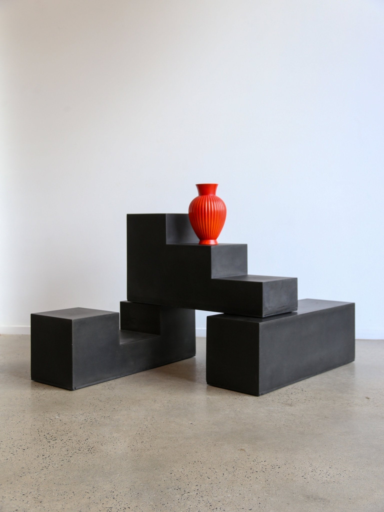 " Gli Scacchi " by Mario Bellini for B&B Italia Modular Black Coffee Table - Lumini Collections