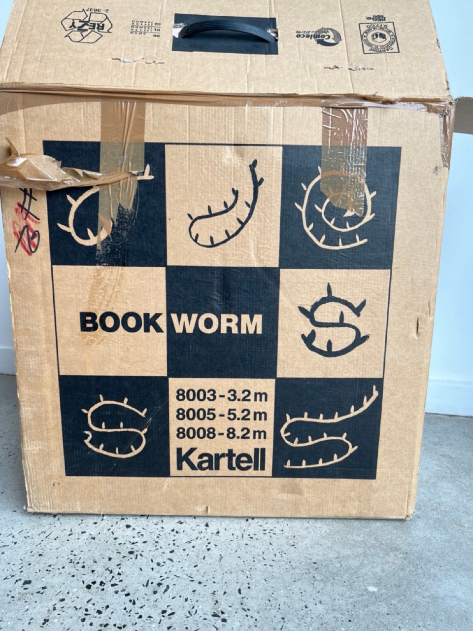 Ron Arad for Kartell Deep Blue Bookworm Wall Mounted Shelves 1998