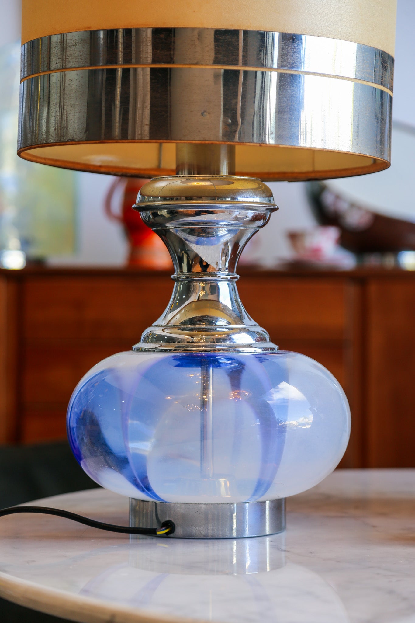 Gaetano Sciolari Murano Glass Table Lamp, Italy, 1970s - Lumini Collections