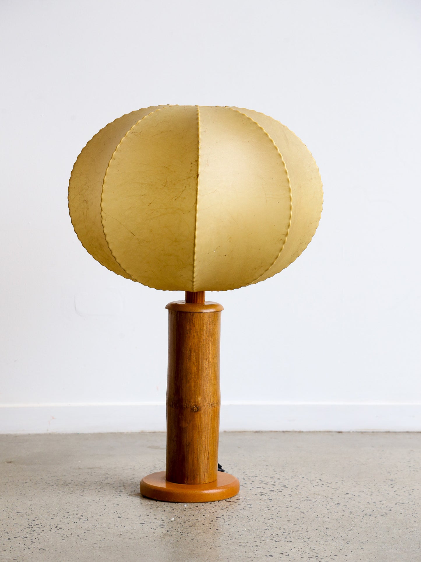 Cocoon Table Lamp with Bamboo & Timber Base