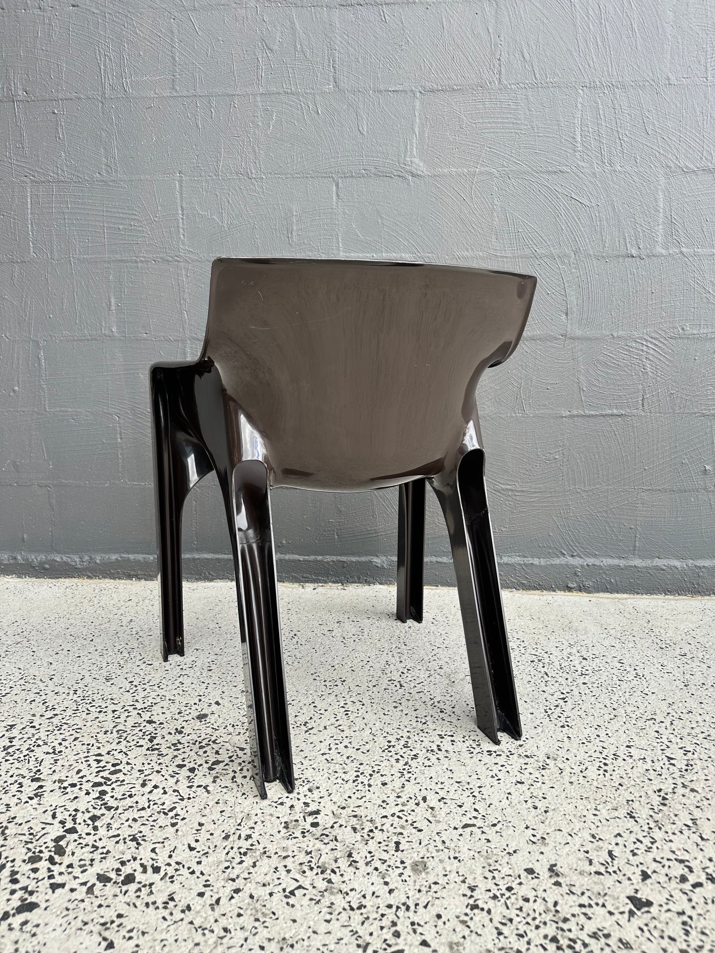 Gaudi Brown Armchair by Vico Magistretti for Artemide 1970s