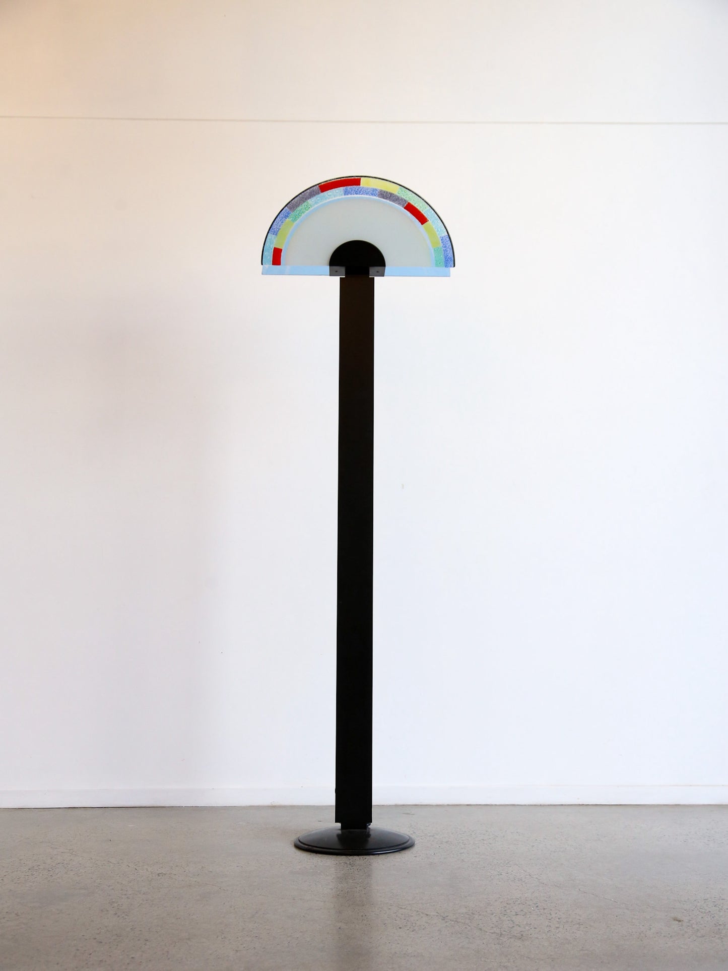 Floor Lamp by AVMazzega in Murano Glass & Black Metal