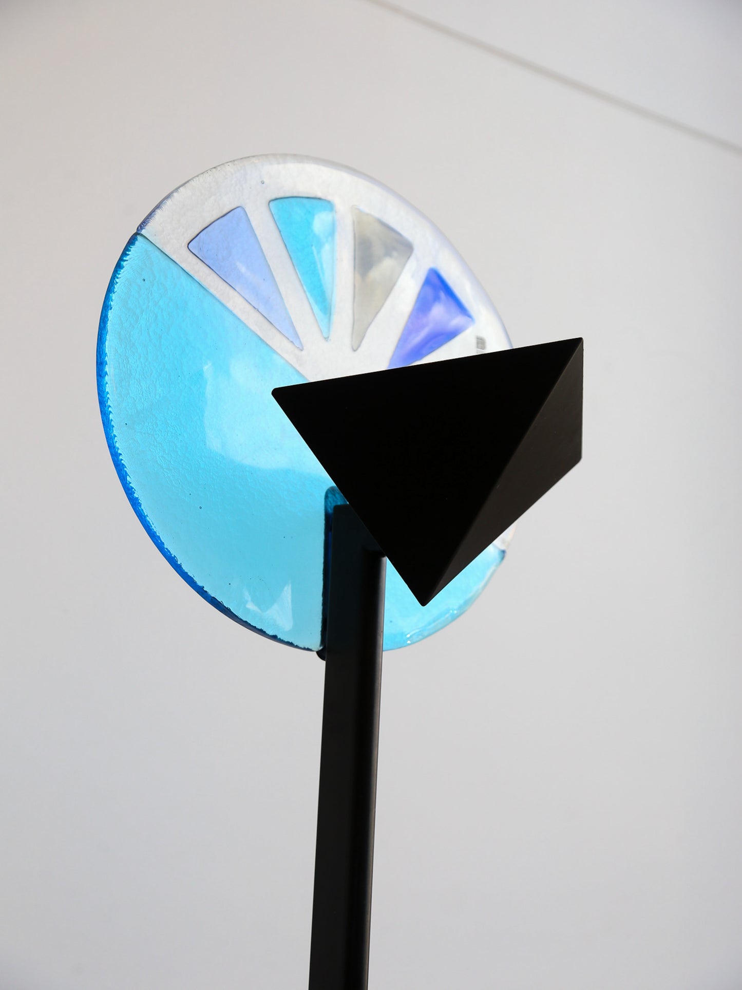 Floor Lamp in Murano Glass & Black Metal by Itre Firme di Vetro