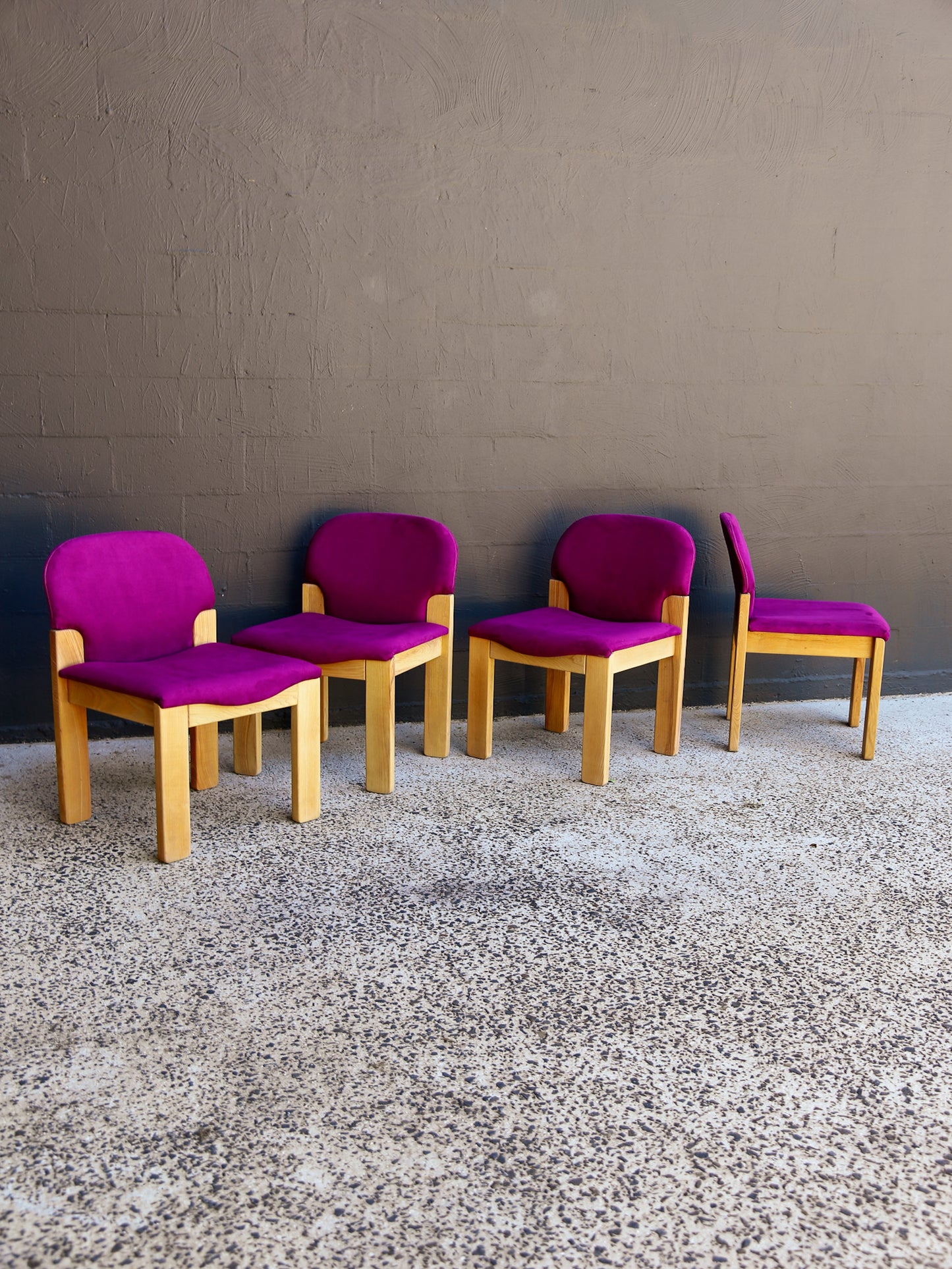 Four “Easy” Chairs by Ernesto Radaelli for Saporiti Italia 1980s