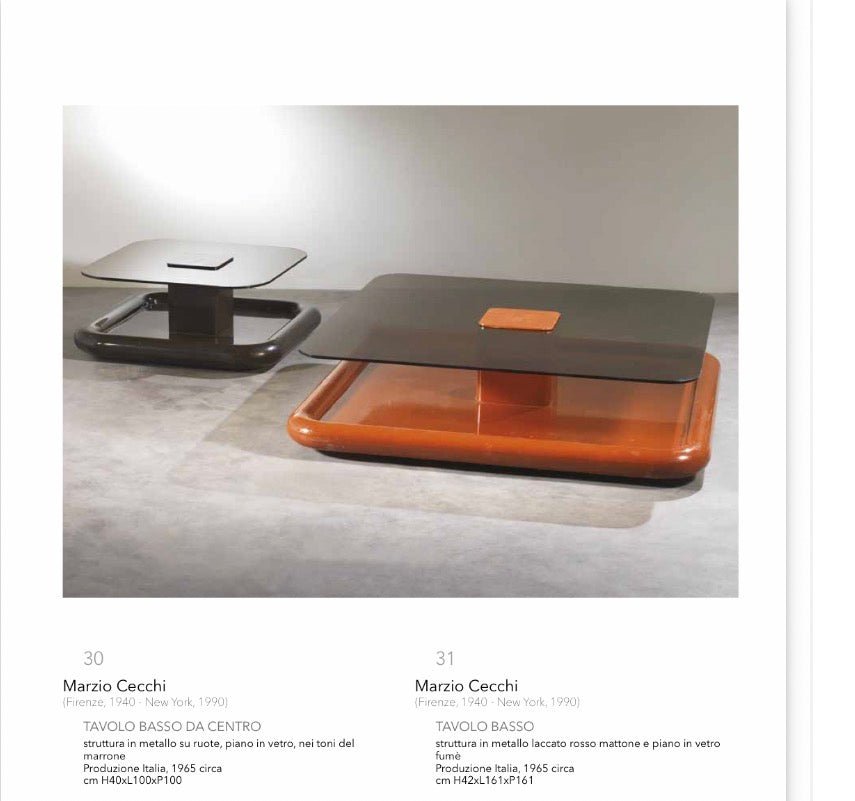 Marzio Cecchi for Studio Most Space Age smoked glass coffee table - Lumini Collections
