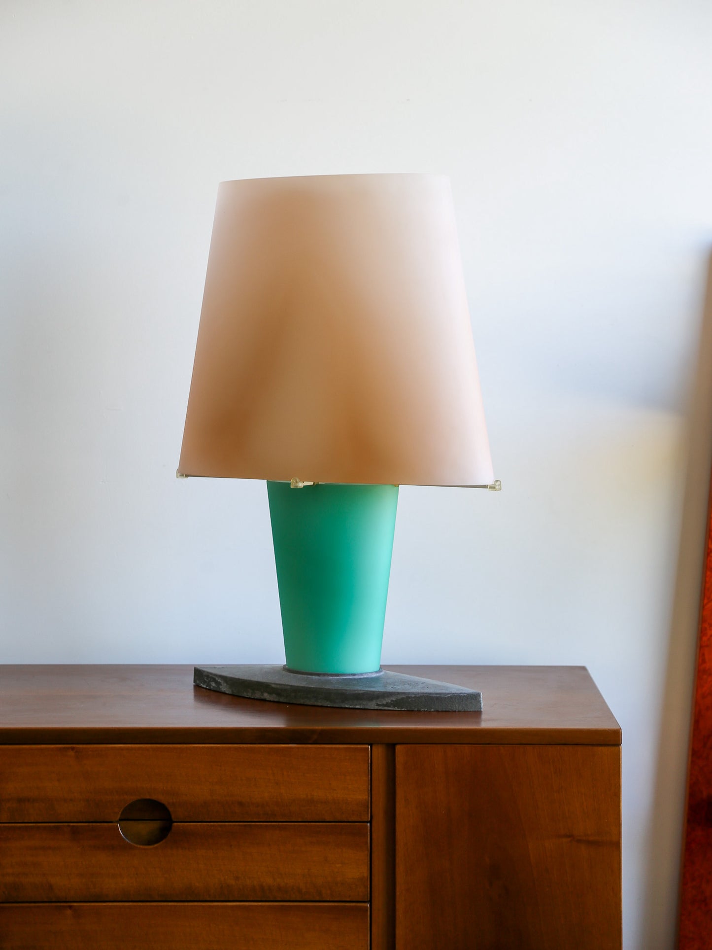 Fontana Arte Model 2892 XL Frosted Glass Table Lamp by Daniela Puppa