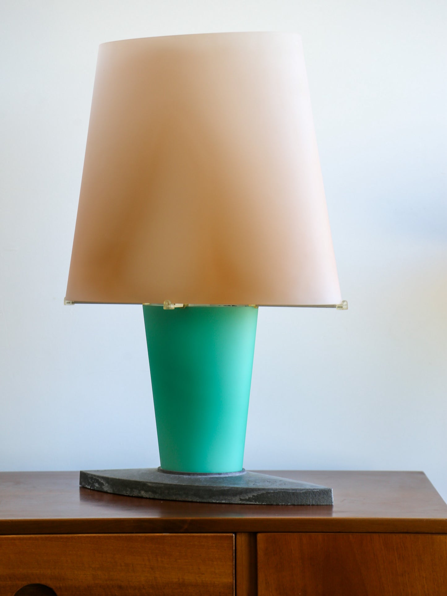 Fontana Arte Model 2892 XL Frosted Glass Table Lamp by Daniela Puppa