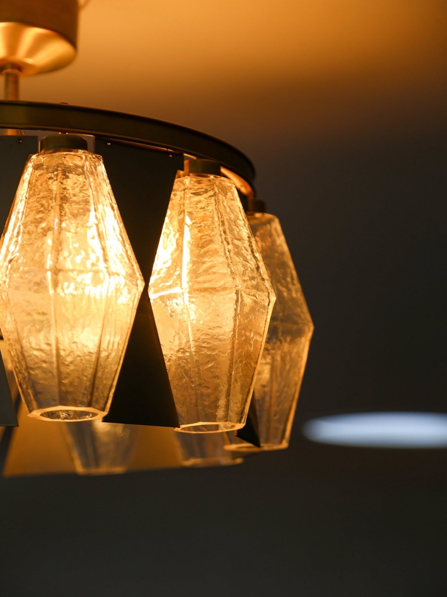 Carlo Scarpa Poliedri Glass Pendant Lamp, Italy, 1960s - Lumini Collections