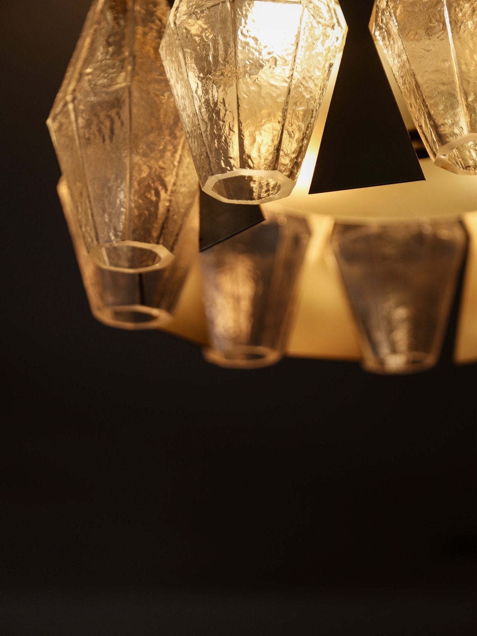 Carlo Scarpa Poliedri Glass Pendant Lamp, Italy, 1960s - Lumini Collections