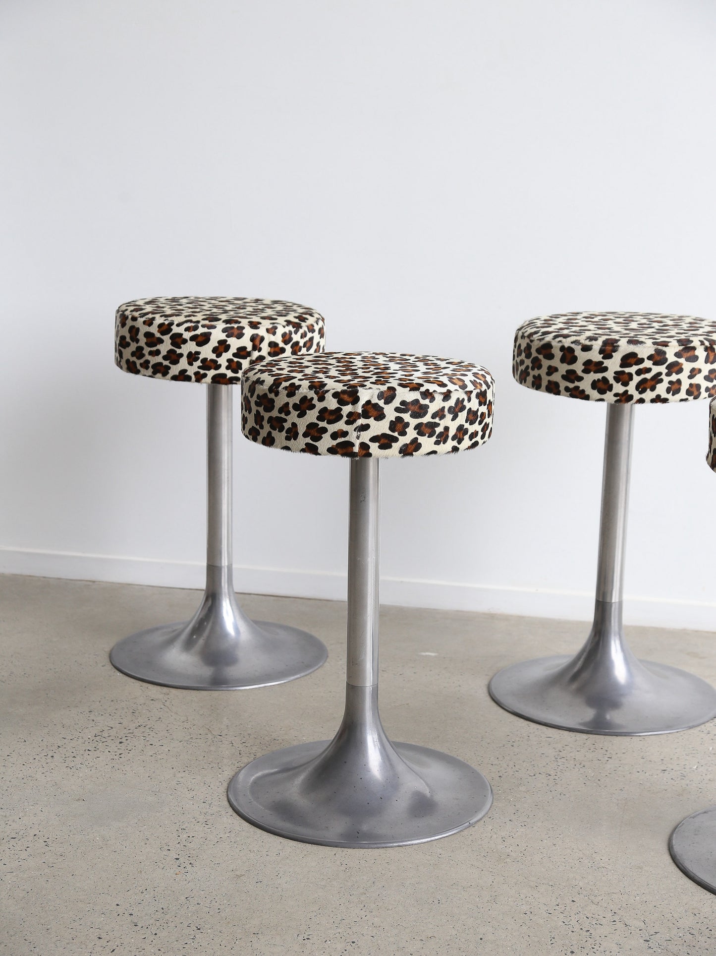 Set of Four Cavallino Space Age Stools 1960s