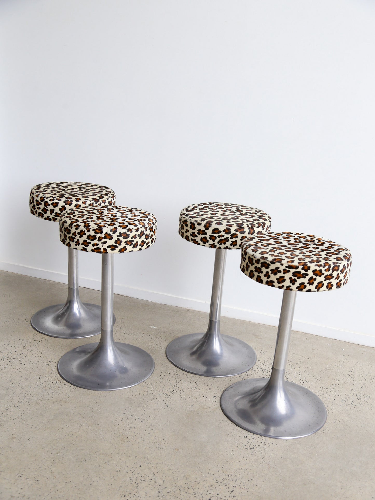 Set of Four Cavallino Space Age Stools 1960s